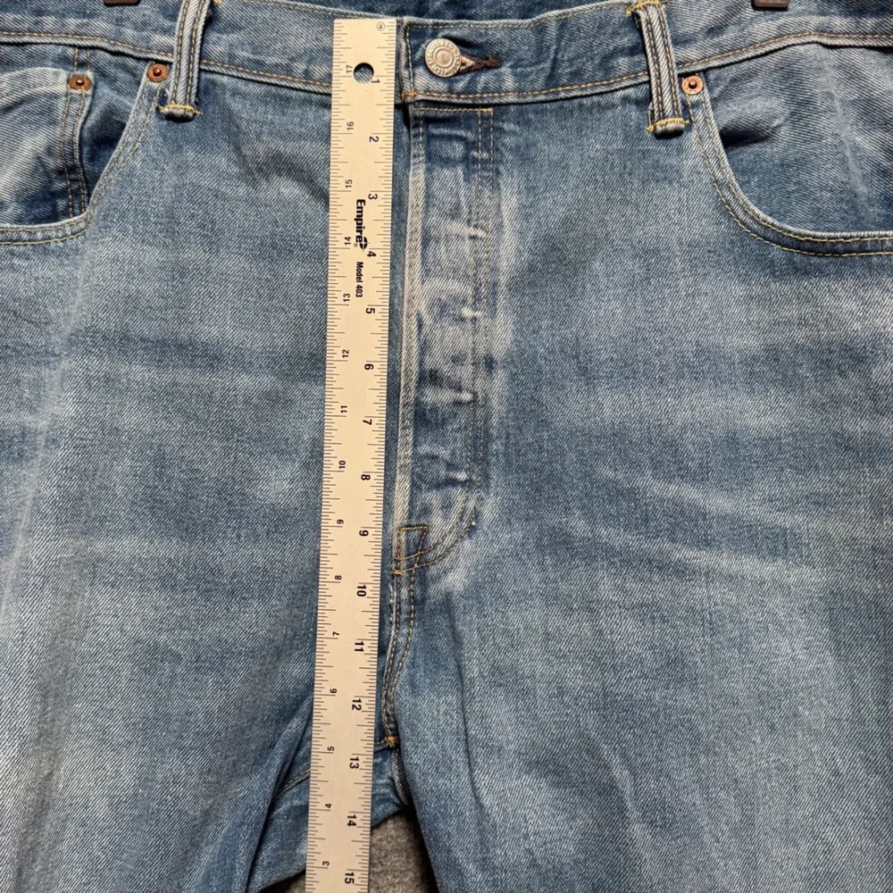 Levis 501 CT Jeans Mens 40x32 Medium Wash Blue Stretch Tapered Button Fly Denim‎